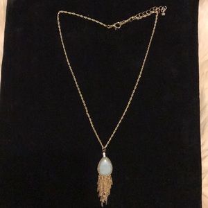 Mint Gold Tassle Necklace